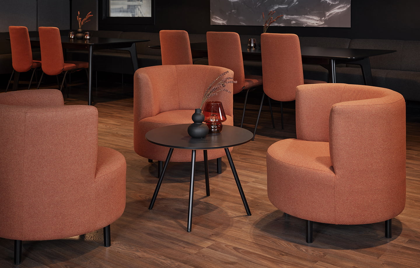 Ottoman with back at C-Flow, Stressless® dining in the back