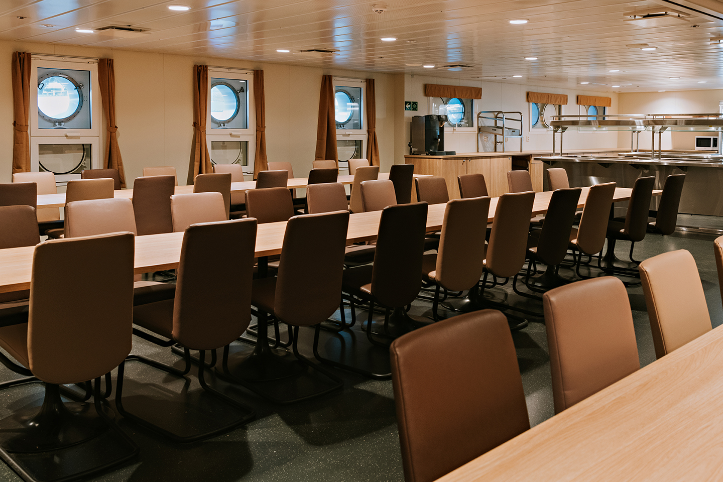 Stressless® dining in cantine room of KV Jan Mayen