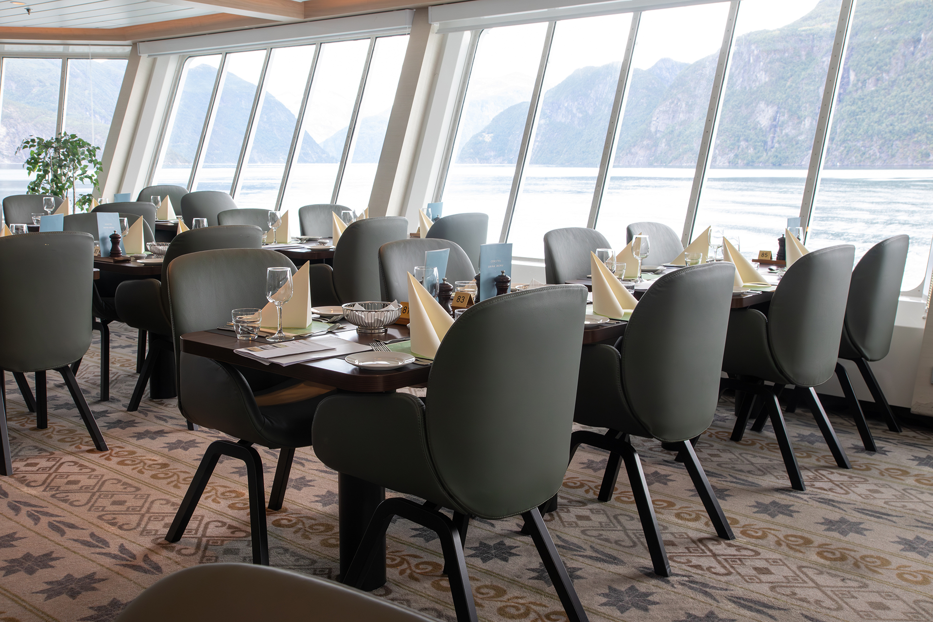 Stressless Bay dining chair onboard Hurtigruten