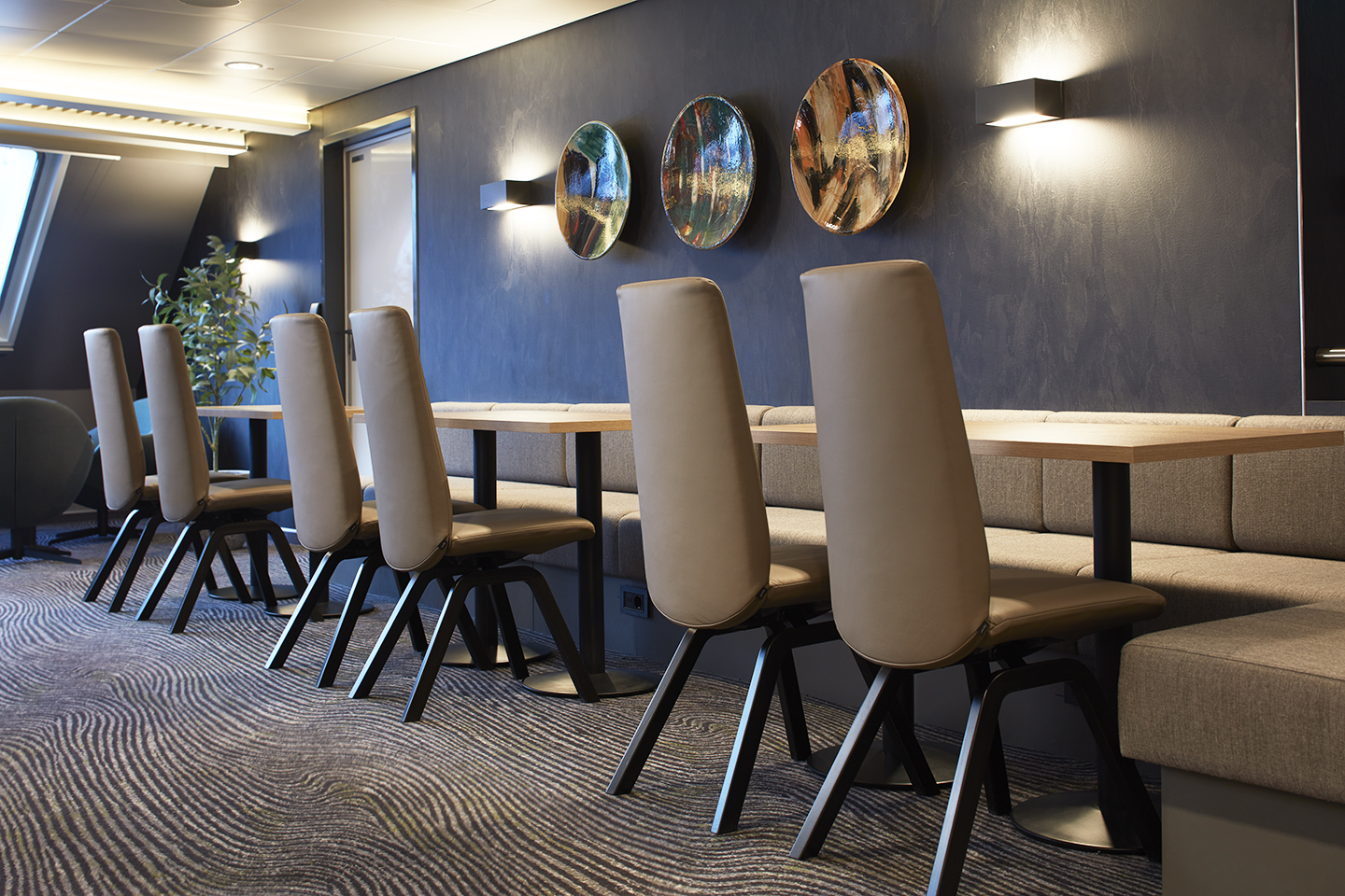 Stressless® dining chairs on board Havila