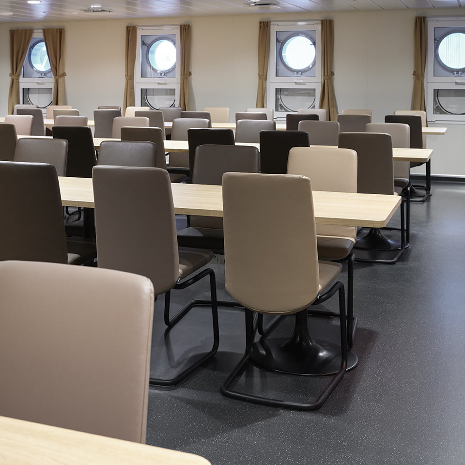 Cantineen on board the Coastal Gurad