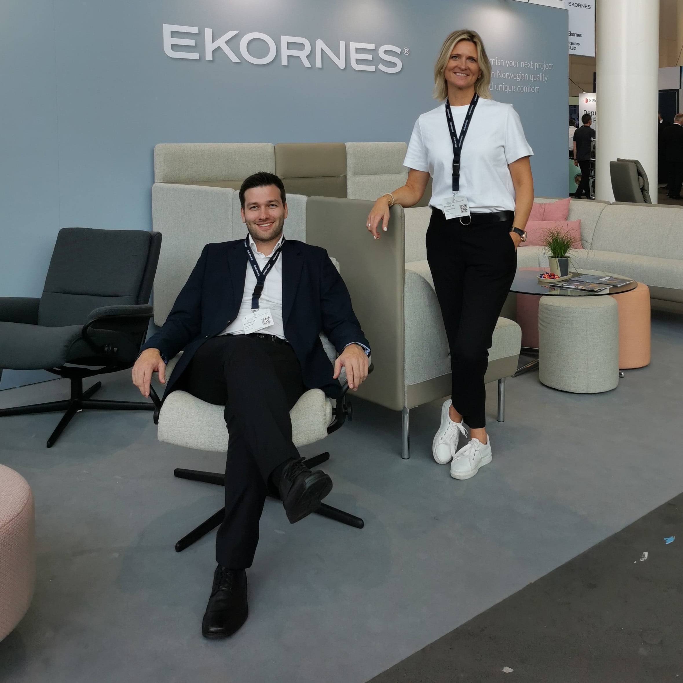 Thomas and May-Linn from Ekornes Interior Solutions